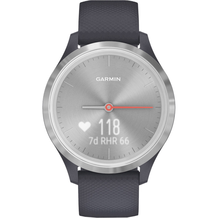 Смарт-годинник GARMIN Vivomove 3S Silver Stainless Steel Bezel with Granite Blue Case and Silicone Band (010-02238-20/00)