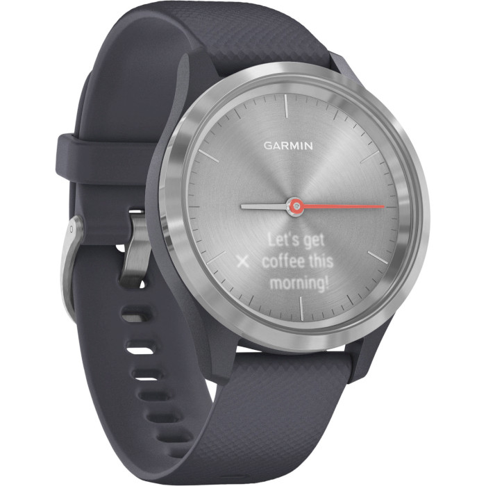 Смарт-часы GARMIN Vivomove 3S Silver Stainless Steel Bezel with Granite Blue Case and Silicone Band (010-02238-20/00)