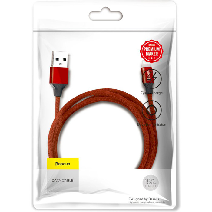 Кабель BASEUS Yiven Data Cable USB to Lightning 3м Red (CALYW-C09)
