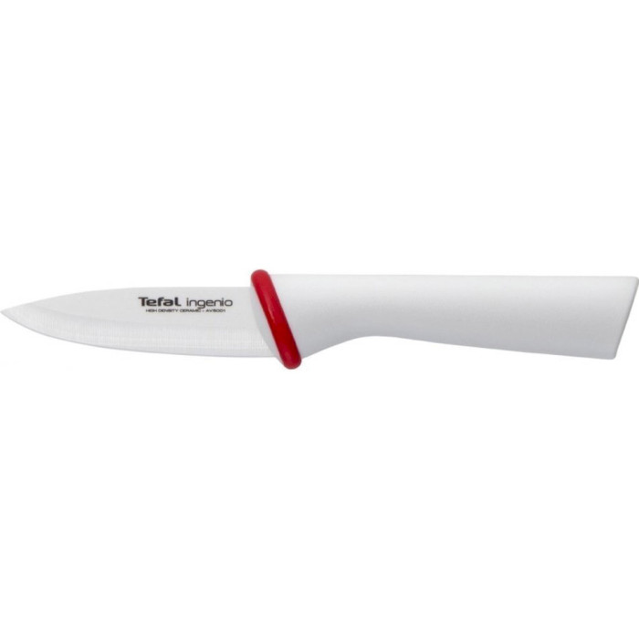Нож кухонный для чистки овощей TEFAL Ingenio Ceramic White 80мм (K1530314)