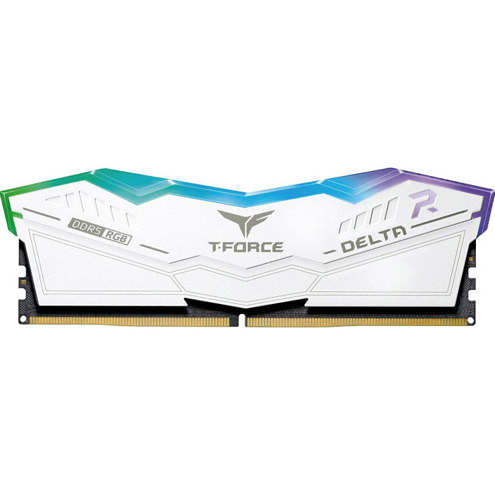 Модуль памяти TEAM T-Force Delta RGB White DDR5 6400MHz 32GB Kit 2x16GB (FF4D532G6400HC40BDC01)