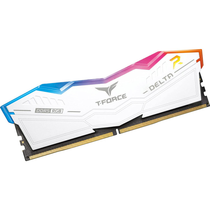 Модуль памяти TEAM T-Force Delta RGB White DDR5 6400MHz 32GB Kit 2x16GB (FF4D532G6400HC40BDC01)