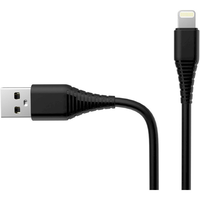 Зарядное устройство COLORWAY 1xUSB-A, 2A, 10W Black w/Lightning cable (CW-CHS012CL-BK)