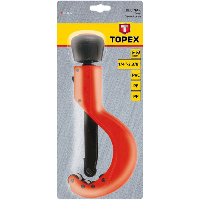 Труборіз для полімерних труб TOPEX 6-63mm (34D036)